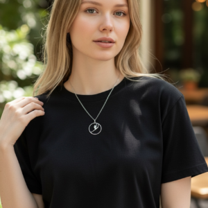 Gymnastik halskæde Sølv look. spring over gulv.