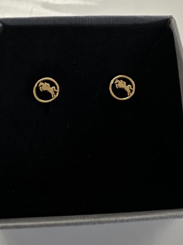 Ørering med Hest i spring Guld look