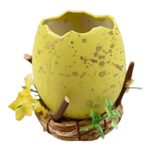 Plastik påskeæg gul